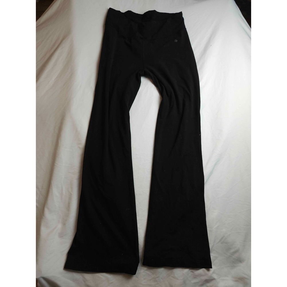 Bally Total Fitness Leggings Womens L 12-14 Black Pilates Athleisure Loungewear